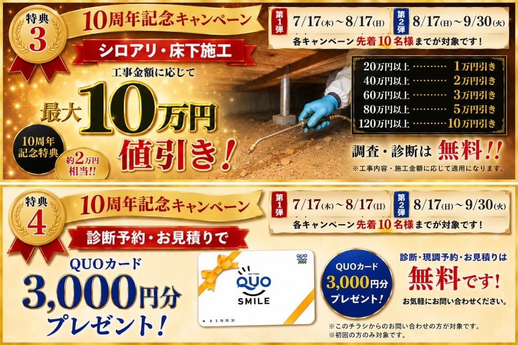 10周年記念キャンペーン 特典3・4